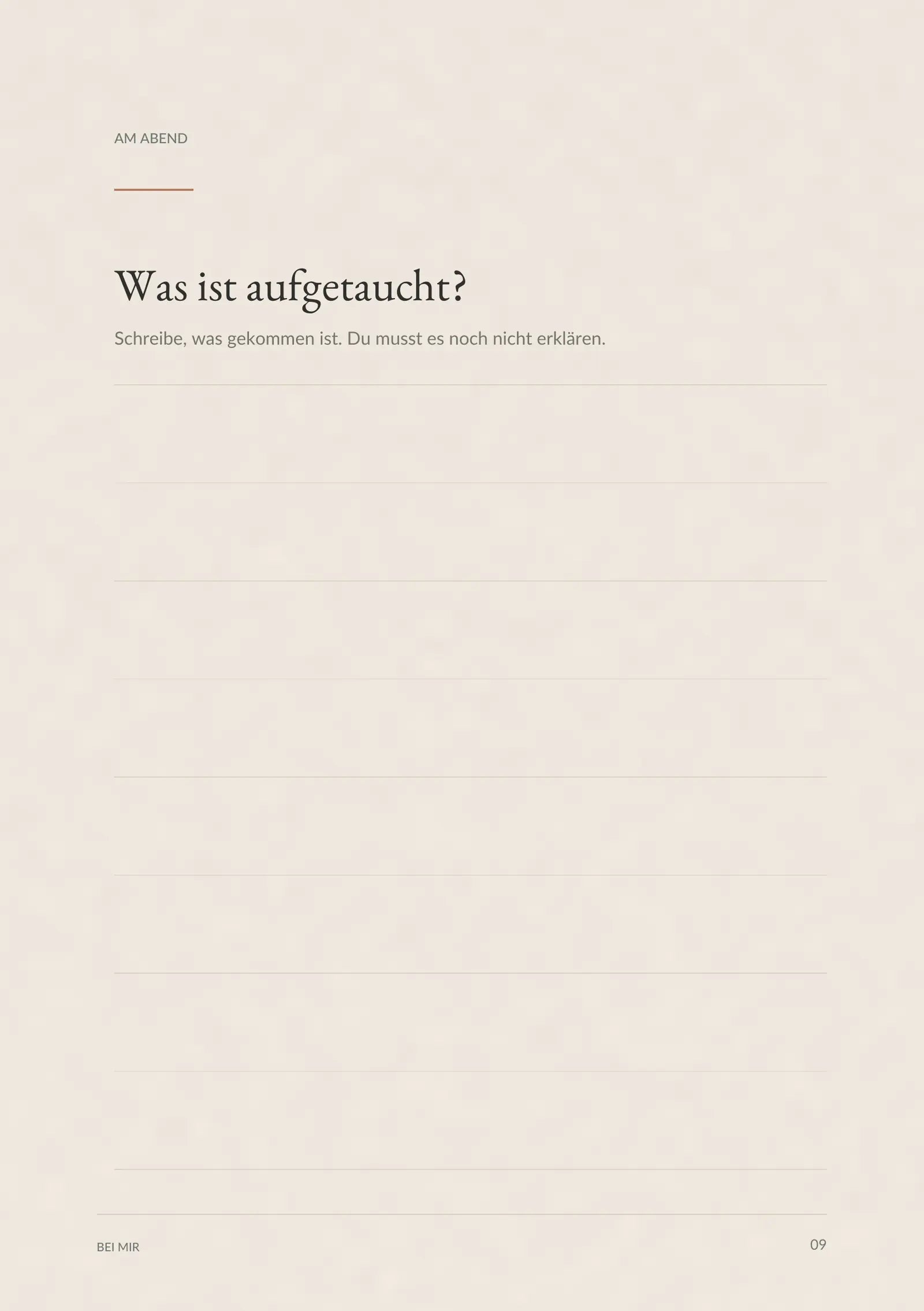 Abendseite aus BEI MIR