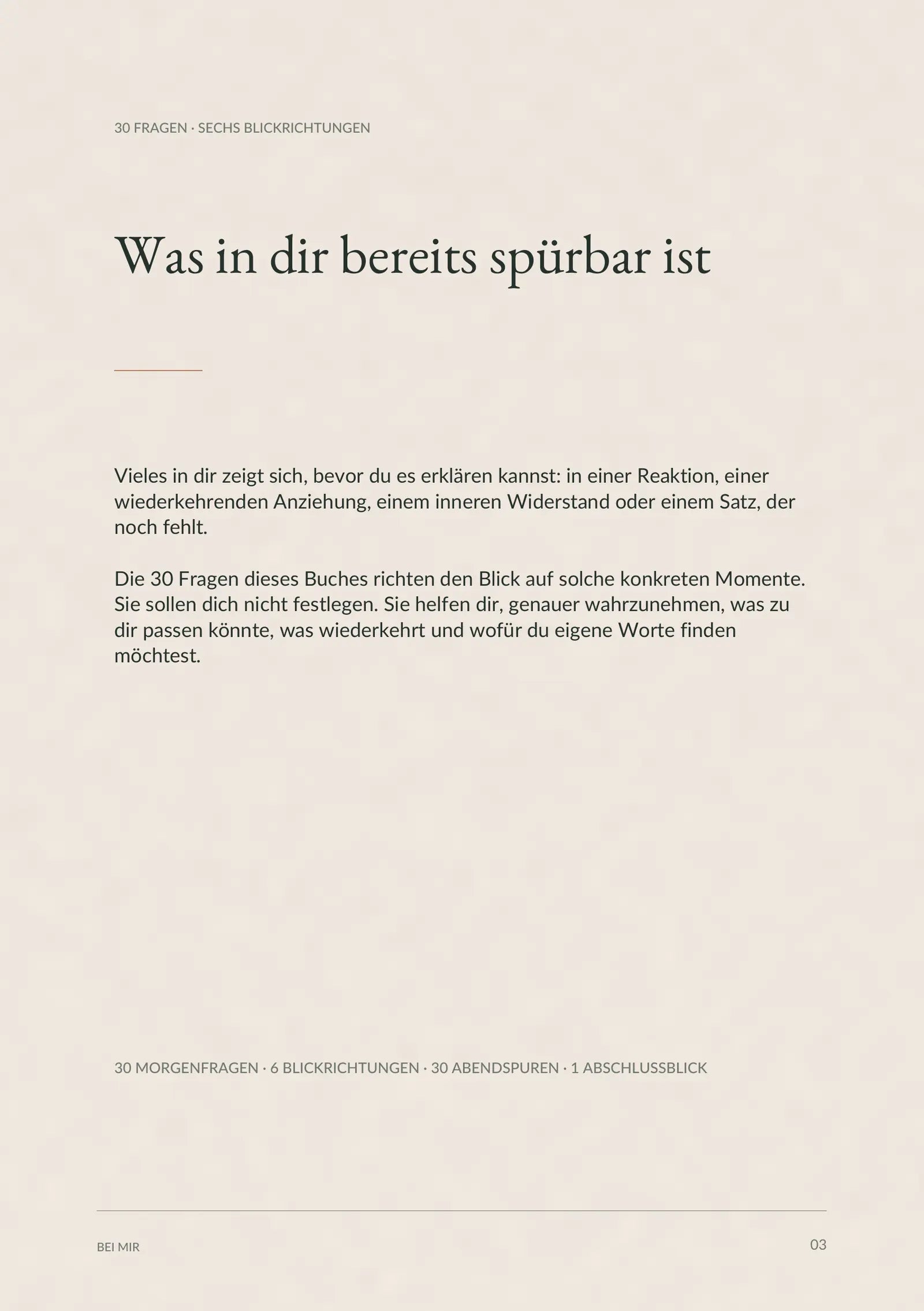 Einführungsseite aus BEI MIR