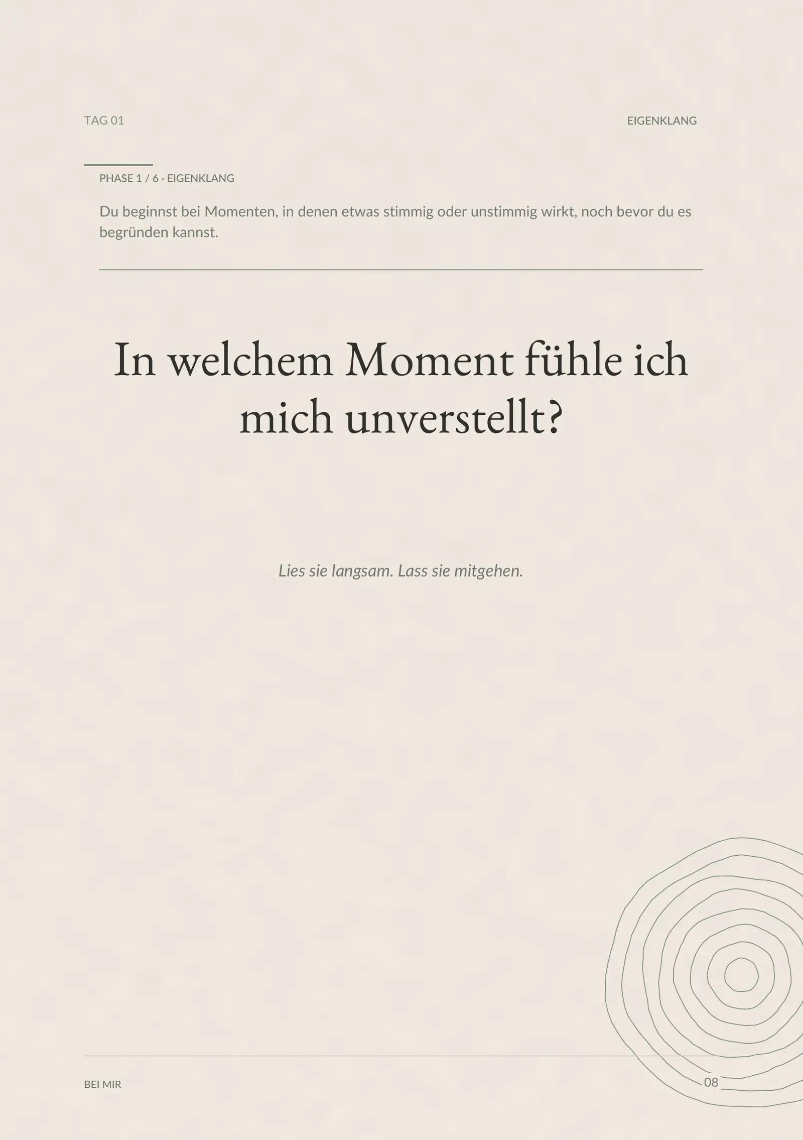 Morgenseite aus BEI MIR