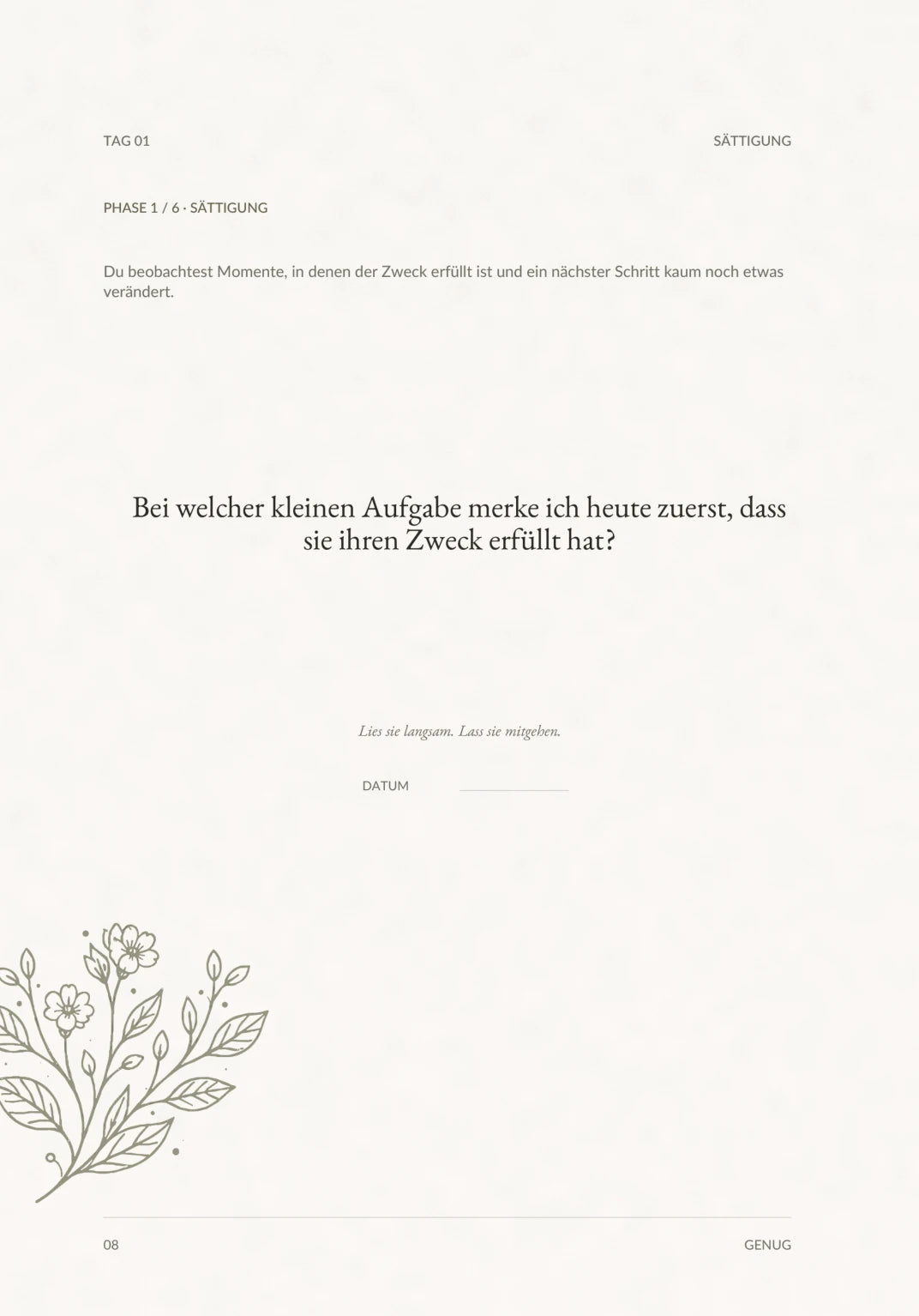 Erste Morgenfrage aus GENUG