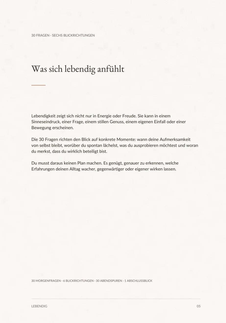 Einführung in die Blickrichtung von LEBENDIG
